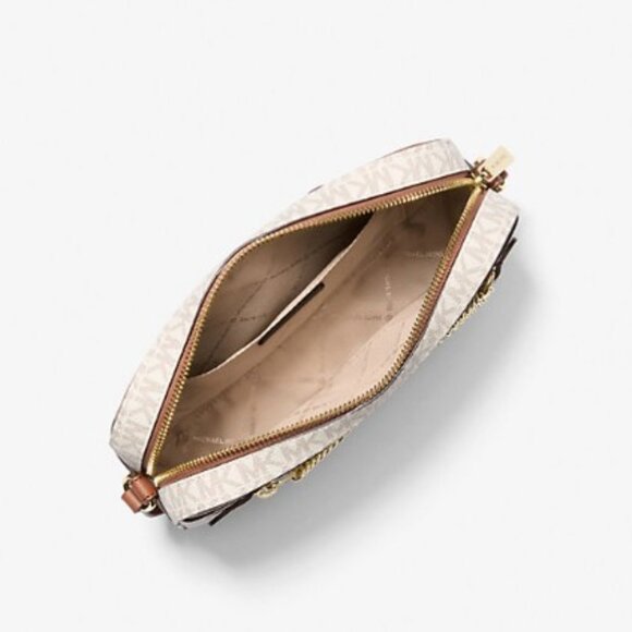 Michael Kors Jet Set Large Logo Crossbody Bag -Vanilla - NWT - Picture 6 of 7